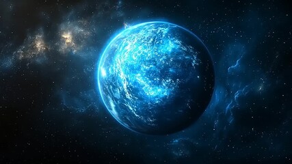 Wall Mural - Planet in a cosmic nebula