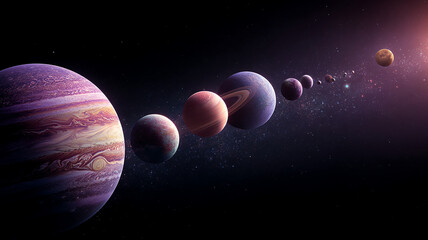 Wall Mural - planet in space. Generative AI