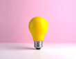 © Lightness World - 3D Yellow lightbulb idea concept innovation bright