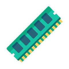 Stylized memory module on black background for tech industry