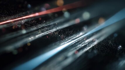 Wall Mural - abstract futuristic background with glowing lines and particles creating a sense of movement and inn