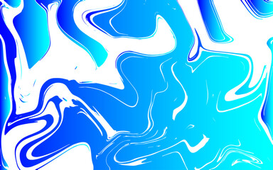 Canvas Print - abstract vibrant fluid art design featuring swirling patterns of electric blue, cyan, and white. mim