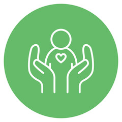 Wall Mural - Kindness icon vector image. Can be used for Personality Traits.