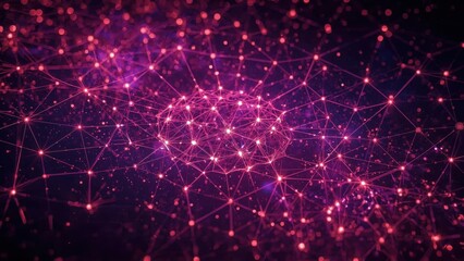 Community Internet Providers. Abstract purple network lines glowing wi