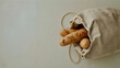 © chochoka - Linen Bread Bag with Fresh Bakery Loaves