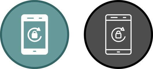 Wall Mural - Portrait Orientation Lock Vector Icon