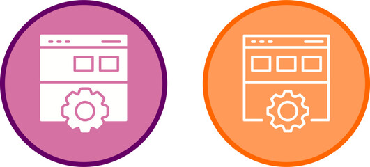 Wall Mural - Web Development Vector Icon