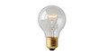 © venusvi - Classic light bulb with a glowing filament, isolate on a white background.