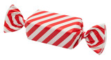 Isolated striped red and white candy