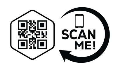 scan qr code icon. digital scanning qr code. qr code scan for smartphone. scan here text on top of t