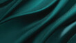 © Pickoloh - Green drapery silk fabric luxury background. Wavy abstract satin cloth vector texture pattern. Smooth shiny drape material curtain. Elegant velvet curve motion image realistic horizontal design.