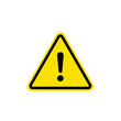 © Ownees - Bright Yellow Warning Triangle:  Caution Sign, Exclamation Mark Isolated on Transparent Background