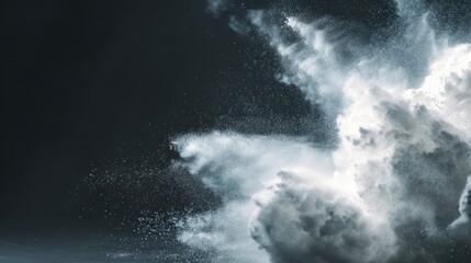 Wall Mural - Abstract Powder Explosion On Dark Background