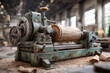 © Niks Ads - The old lathe machine at factory