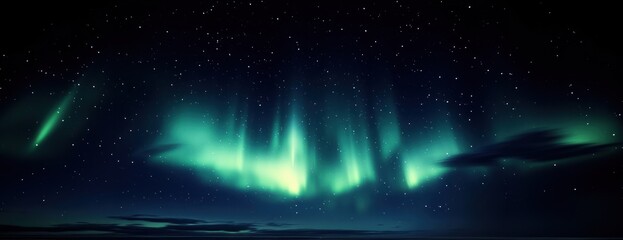 Wall Mural - blurred background sky northern aurora.
