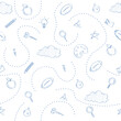 © Abdulhalimahmad - Seamless pattern with school elements. School stuff.  Background to school doodles. Vector Illustration