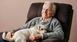 © matlaju - Senior man relaxing with his dog