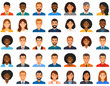 © MSTROJINA - Diverse people avatars in flat style, vector, transparent background