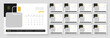 © Creative Pixa - Desk calendar template 2026, New year 2026 desk calendar, The week starts on Sunday, Set of 12 calendar pages