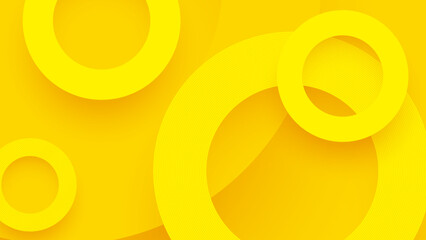 Wall Mural - abstract yellow background with circular patterns and bright decorative design