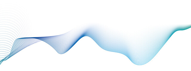 Wall Mural - blue wave lines on white background. abstract blue wave lines pattern for banner, wallpaper backgrou