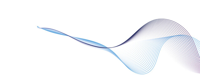 Wall Mural - abstract colorful blue sound, voice, music curved and wave lines background. abstract volume voice t