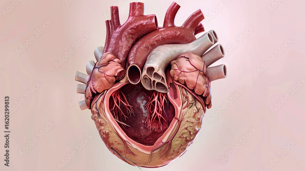 National Atrial Fibrillation Awareness Month. Medical illustration of ...