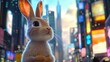 © Umme - Curious Bunny in Times Square:  A Cityscape Adventure Illustration
