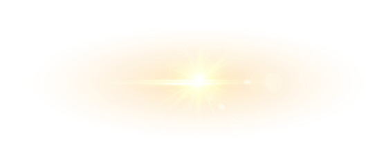 Wall Mural - yellow star flash with sparkles .soft sun glow png, isolated light effect with lens flare, no rays, 