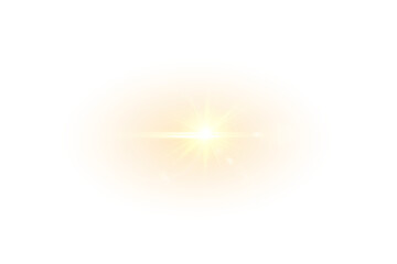Wall Mural - glowing yellow star png .sun sparkle with soft light and lens flare, isolated subtle sun effect with