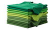 © Toqeer - Stack of green t-shirts isolated PNG with Transparent Background