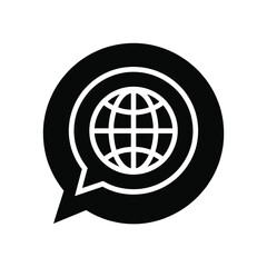 Global communication and language icon