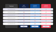 © Bayu - Comparison pricing table design with 3 subscription plans