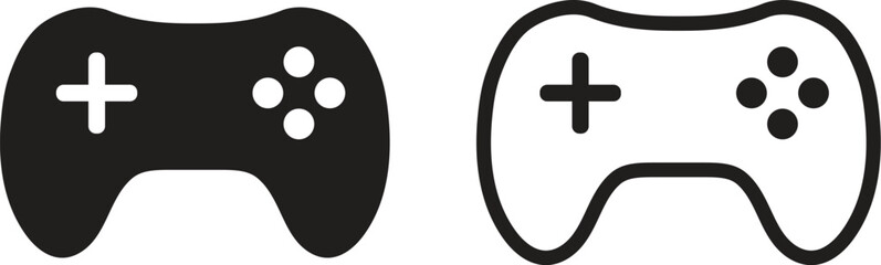 Game Controller Icons symbols in flat vector