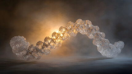 Abstract complex clear structure with light and shadow
