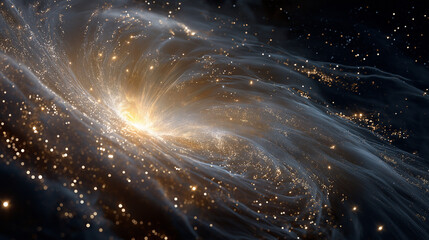 Wall Mural - cosmic tapestry: a breathtaking view of a spiral galaxy, a radiant spectacle of swirling gas, celest