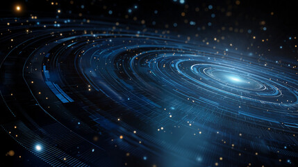Wall Mural - celestial symphony: a breathtaking view of a spiraling galaxy, a vibrant tapestry of cosmic dust and