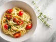 © Nutnapa - Delicious spaghetti with cherry tomatoes kitchen food photography bright close-up culinary art