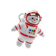 © ning - Astronaut Snowman Ornament with Festive Spacesuit and Hanging Loop