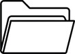 © Dhanopati - folder open icon line art vector on transparent background