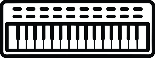 keyboard typing icon line art vector on transparent background