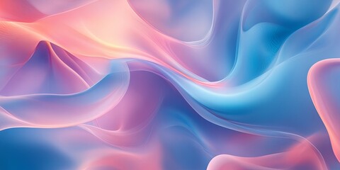 Wall Mural - flowing, liquid-like abstract forms, soft gradients and gentle curves merging into a seamless fluid 