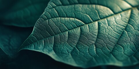 Wall Mural - leaf-like abstract shapes, layered textures and soft shadows creating depth and a natural feel