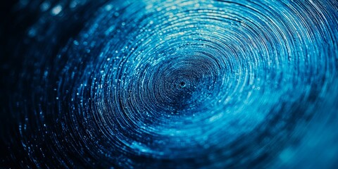 Wall Mural - a radial gradient from dark blue to bright cyan, the circular transition creating a sense of depth a