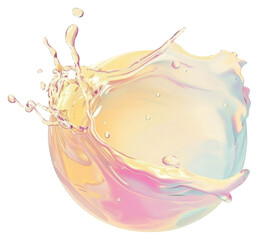 Wall Mural - png soap bubble splash shape illustration pastel colors.
