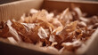 © Rashed - Cardboard box filled with crumpled brown paper packing material image