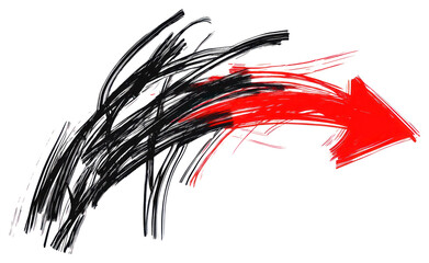Wall Mural - png a arrow scribble graphics abstract black.