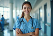 © Valentina Zaitseva - Beautiful young nurse standing in modern hospital