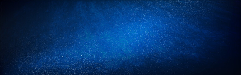 Wall Mural - Blue space background with shining stars and cosmic dust. Realistic beautiful milky way. Night sky wallpaper for sci-fi, astronomy or futuristic concept. Vector Illustration.