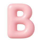 PNG Pink 3D letter B illustration